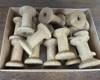 Vintage Wooden Sewing Spools