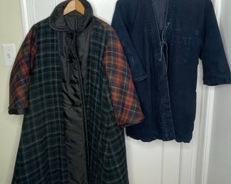 Snow Peak Denim Jacket and Plaid Coat