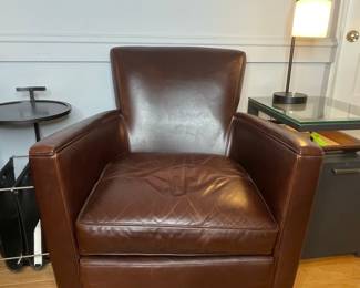 Crate & Barrel Leather Armchairs