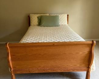Vintage Pine Wood Full Bed includes mattress box springs $300