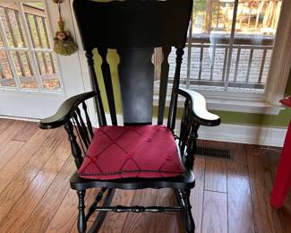 Antique rocker painted black $100