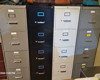 set 4 file cabinets (3 lock) $150