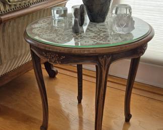 Louis XV style side table with carved apron