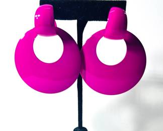 1980s HOT PINK EARRINGS