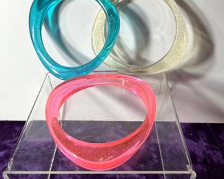 Space Lucite Bangles