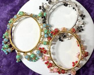 1960s Glass SHAKEY Bracelets