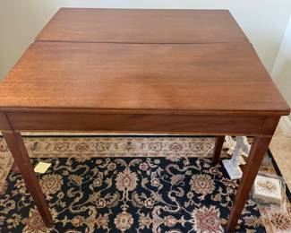 Mahogany flip-top card table