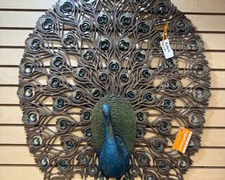 MCM Mid Century Peacock Wall Decor