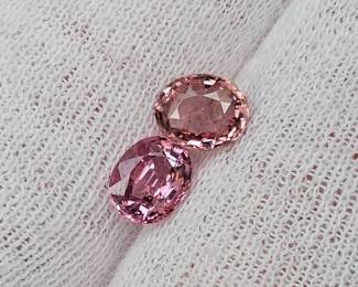 1.85 Carat Total Weight Natural Pink Spinel Oval Cut Gemstones – Matching Pair