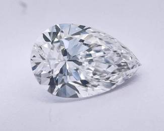 MATCHED PAIR W/ LOT 7 - 1.59 Carat IGI Certified Lab-Grown Pear Cut Diamond