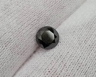 0.79 Carat Natural Black Diamond Round Cut