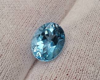 3.42 Carat Natural Swiss Blue Topaz Oval Cut