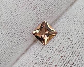 0.49 Carat Natural Champagne Garnet Princess Cut