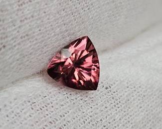 1.30 Carat Natural Pink Zircon Trillion Cut