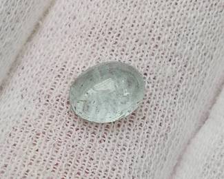1.63 Carat Natural Aquamarine Oval Cabochon