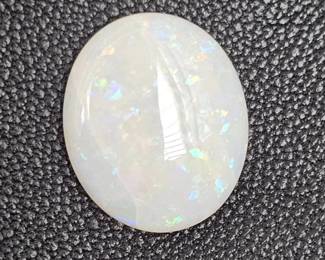 2.49 Carat Natural White Opal Oval Cabochon