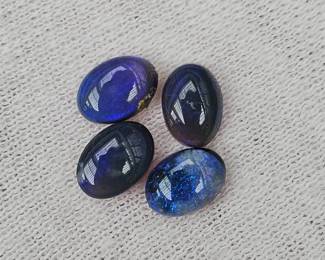 2.47 Carat Total Weight Blue Opal Oval Cabochons – Lot of 4