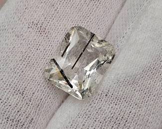 5.28 Carat Natural Rutilated Quartz Fancy Cut