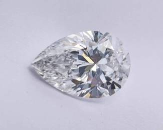 MATCHED PAIR W/ LOT 8 - 1.59 Carat IGI Certified Lab-Grown Pear Cut Diamond