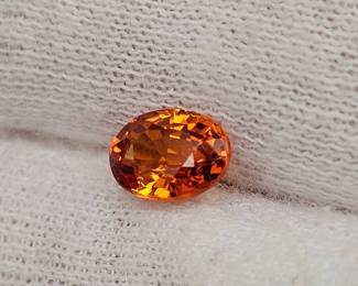 Stunning! 1.25 Carat Natural Orange Garnet Oval Cut
