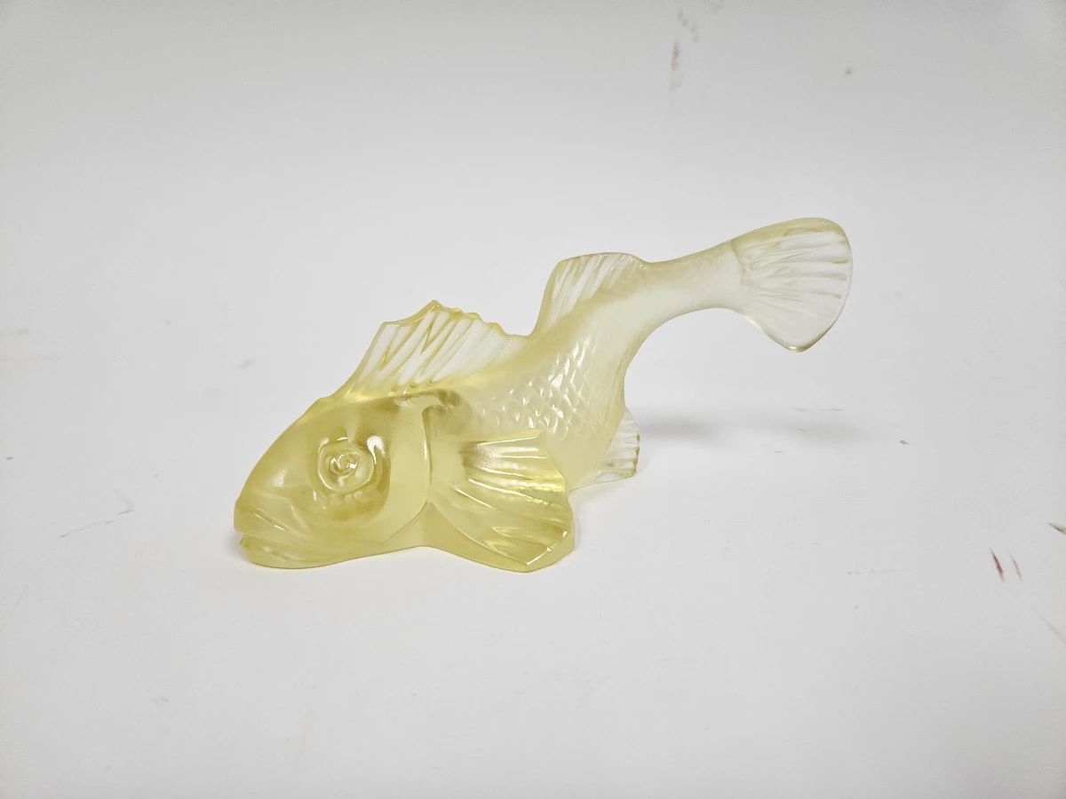 Lot #1 CK001. Baccarat Crystal Koi Fish Figurine, Yellow