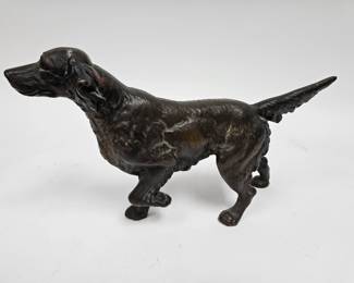 Lot #22 CK022. Bronze Figurine of Dog Pointing