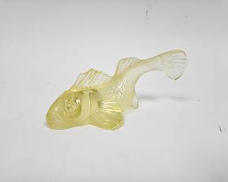 Lot #1 CK001. Baccarat Crystal Koi Fish Figurine, Yellow