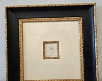 Lot #119 CK179. Engraved Printing, ‘Ritratto Grottesca’, by Leonardo DaVinci Reproduction