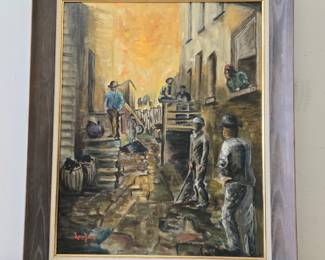 Lot #99 CK159. Original Oil on Canvas, by Lovelace, Alley