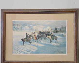 Lot #113 CK173. Lithograph, ‘The Meeting 1878’, by John Clymer, 246/975