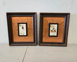 Lot #125 CK185. Pair of Turkish Embroidered Art