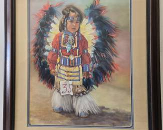 Lot #93 CK153. Original Pastel on Sandpaper, ‘First Competition’, by Carol Theroux