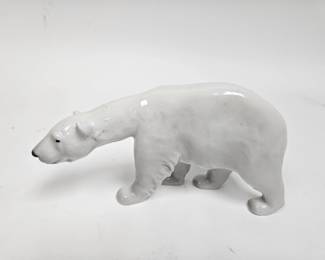 Lot #27 CK027. Royal Copenhagen Polar Bear Walking Figurine, No. 320, Porcelain