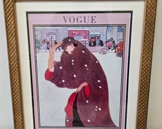 Lot #120 CK180. Print, Vogue Magazine Cover, Winter 1920