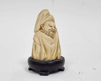 Lot #14 CK014. Hand-Carved Chinese Kwanyin Figurine