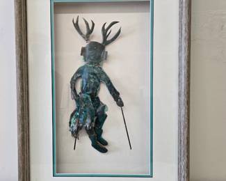 Lot #104 CK164. 3D Art, Copper Metal, Deer Dancer, by Bob Cooper