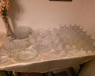 Fostoria American (Cubist / Clear) pattern