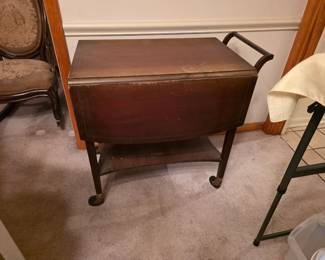 Antique tea cart.