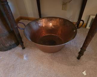 Antique Hand Hammered Copper Tub