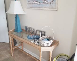 Foyer table; beachy decor
