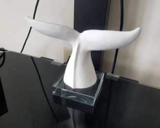 Whale tail sculpture