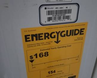 Navien model NPE-240A (NG) tankless hot water heater