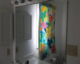 Vanity mirror; vanity lights