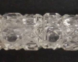 1004 CUT GLASS & STERLING DOUBLE PERFUME, APPROXIMATELY 4 IN LONG