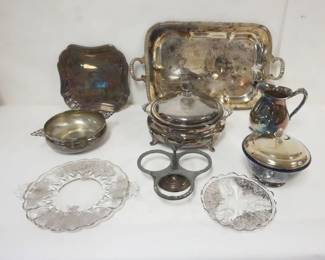 1016 GROUP OF ASSORTED SILVERPLATE & SILVER OVERLAY