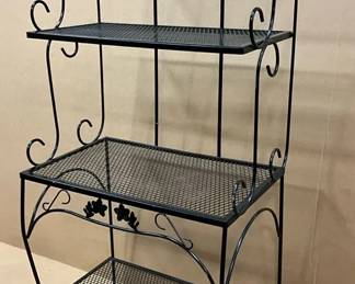 Black Metal Bakers Rack