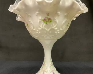 Fenton Milk Glass Compote