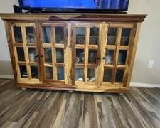 Rose Wood Cabinet with doors and shelves