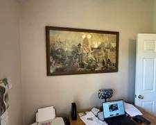 Art Framed Western Wagon Train