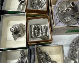 Pewter nativity